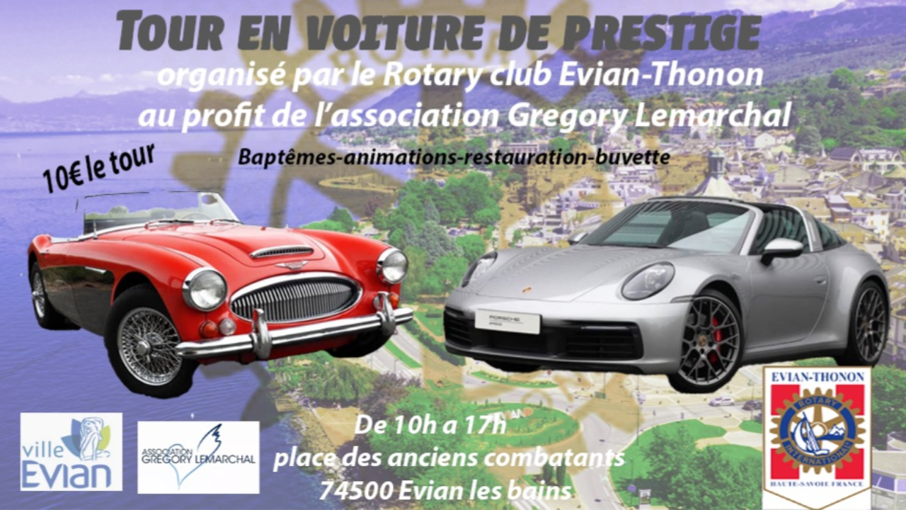 Des bapt&ecirc;mes en voitures de prestige, ce samedi &agrave; Evian, pour la bonne cause (interview)