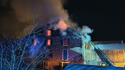 Bo&euml;ge : un important incendie mobilise 50 pompiers
