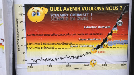Une action militante &eacute;cologique dans le centre de Gen&egrave;ve
